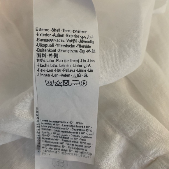 120% Lino White Dress - Picture 7 of 8